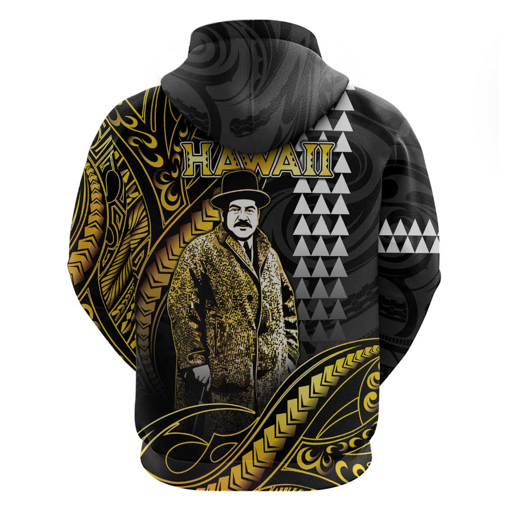 Hawaii Kuhio The Citizen Prince Hoodie Gold Polynesian Tribal Tattoo