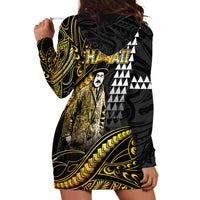 Hawaii Kuhio The Citizen Prince Hoodie Dress Gold Polynesian Tribal Tattoo