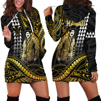Hawaii Kuhio The Citizen Prince Hoodie Dress Gold Polynesian Tribal Tattoo