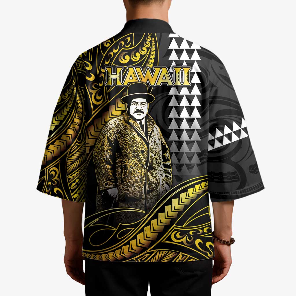 Hawaii Kuhio The Citizen Prince Kimono Gold Polynesian Tribal Tattoo