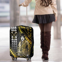 Hawaii Kuhio The Citizen Prince Luggage Cover Gold Polynesian Tribal Tattoo