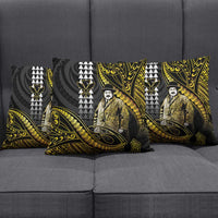 Hawaii Kuhio The Citizen Prince Pillow Cover Gold Polynesian Tribal Tattoo