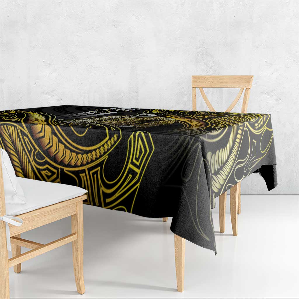 Hawaii Kuhio The Citizen Prince Tablecloth Gold Polynesian Tribal Tattoo
