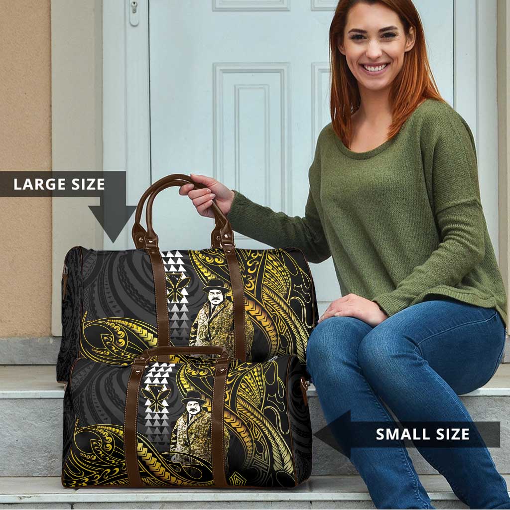 Hawaii Kuhio The Citizen Prince Travel Bag Gold Polynesian Tribal Tattoo