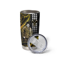 Hawaii Kuhio The Citizen Prince Tumbler Cup Gold Polynesian Tribal Tattoo