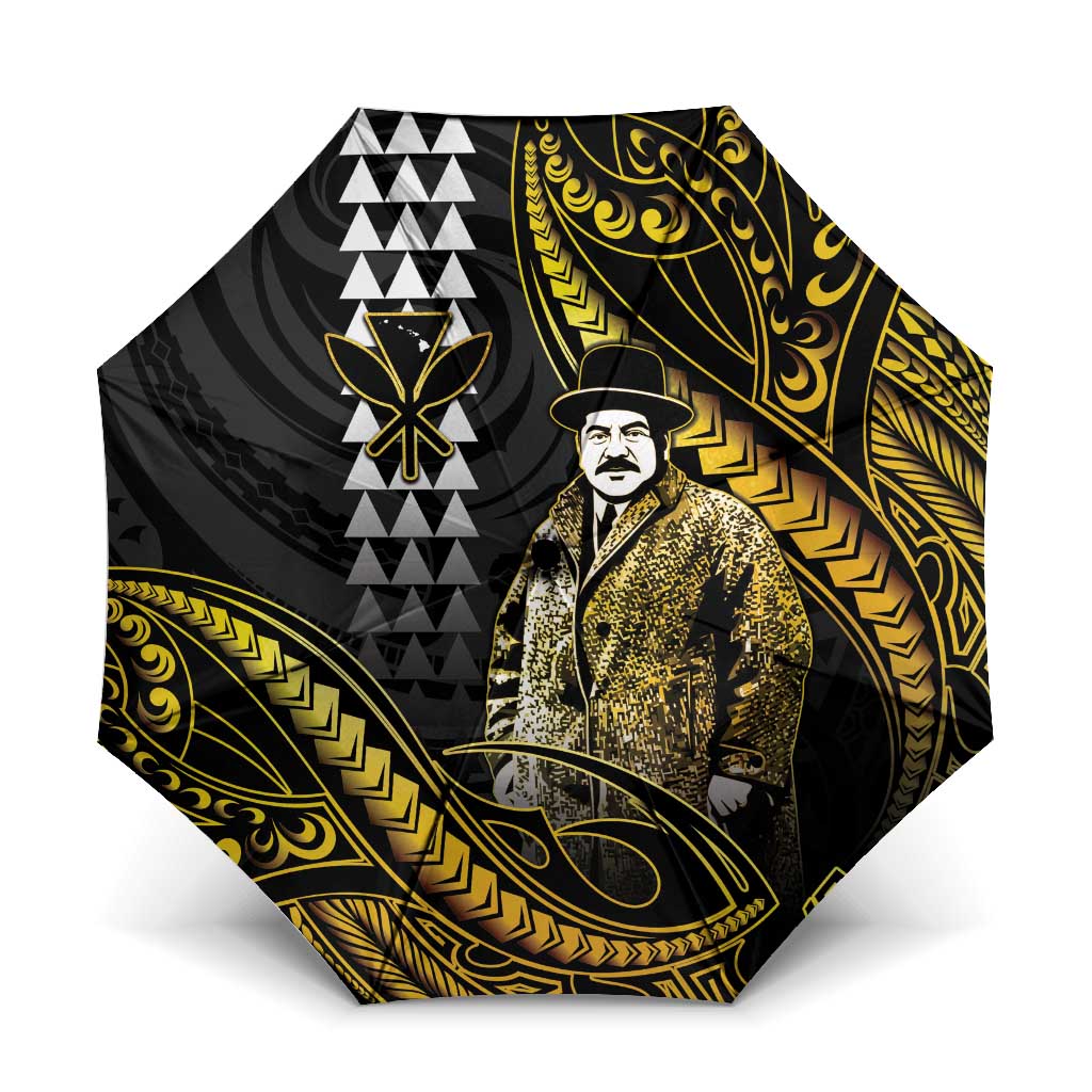 Hawaii Kuhio The Citizen Prince Umbrella Gold Polynesian Tribal Tattoo