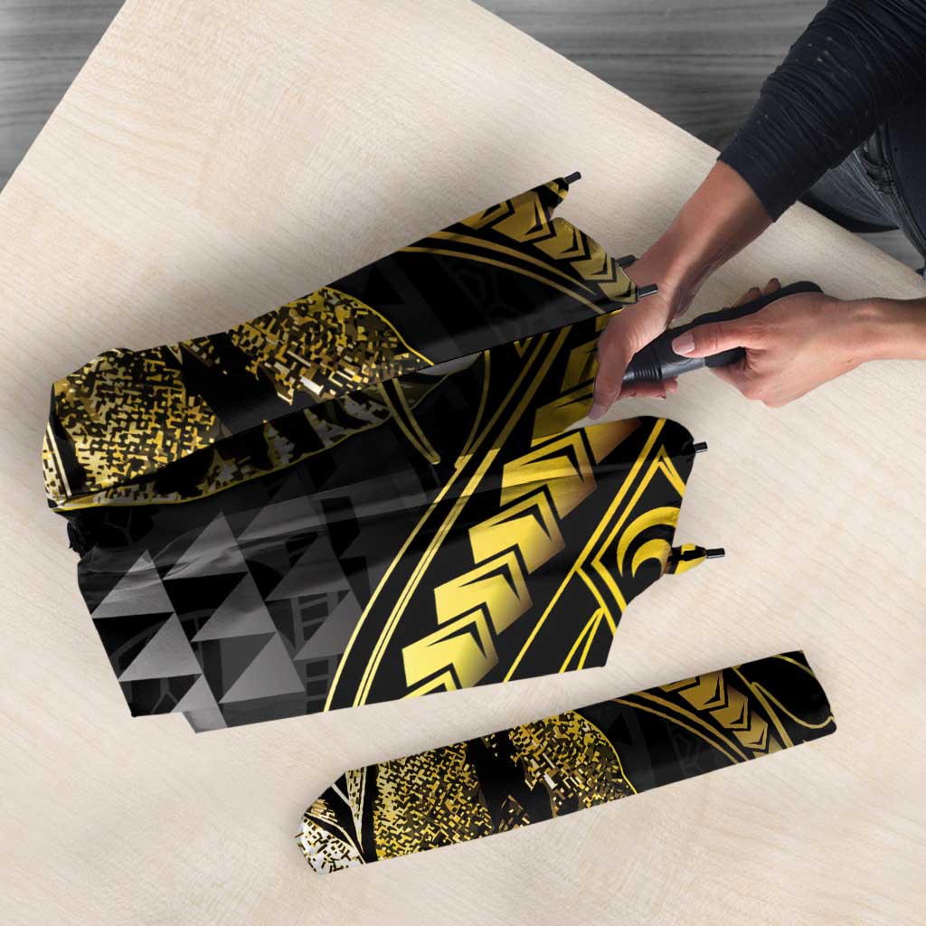Hawaii Kuhio The Citizen Prince Umbrella Gold Polynesian Tribal Tattoo