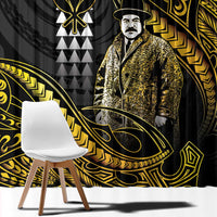 Hawaii Kuhio The Citizen Prince Window Curtain Gold Polynesian Tribal Tattoo
