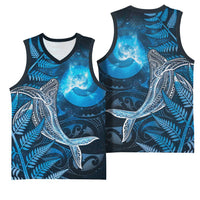 New Zealand Matariki Basketball Jersey Maori Koru With Humpback Whale Blue