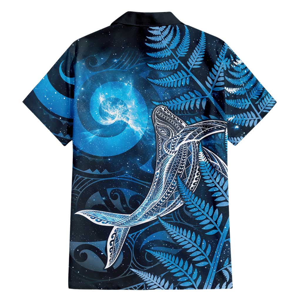 New Zealand Matariki Family Matching Off Shoulder Maxi Dress and Hawaiian Shirt Maori Koru With Humpback Whale Blue LT05 - Polynesian Pride