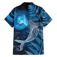 New Zealand Matariki Family Matching Puletasi and Hawaiian Shirt Maori Koru With Humpback Whale Blue LT05 - Polynesian Pride
