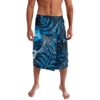 New Zealand Matariki Lavalava Maori Koru With Humpback Whale Blue