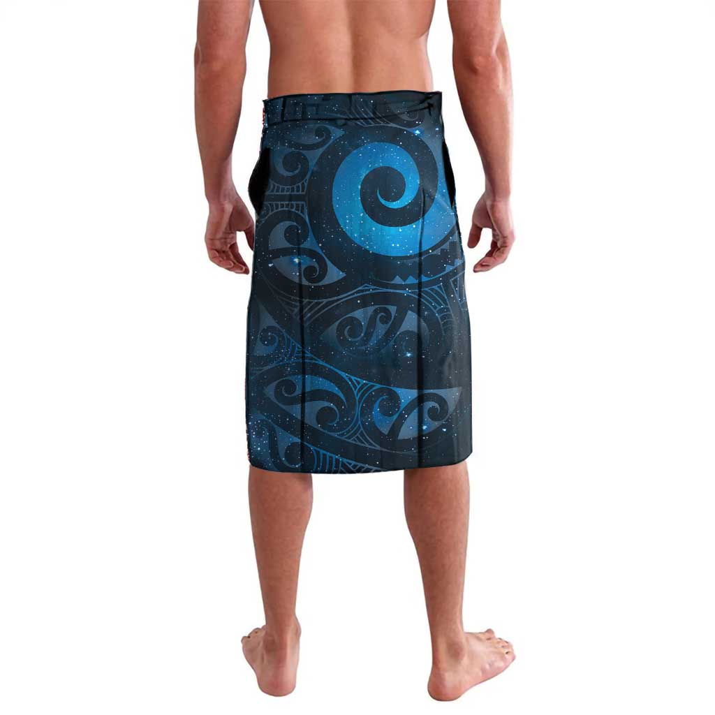 New Zealand Matariki Lavalava Maori Koru With Humpback Whale Blue