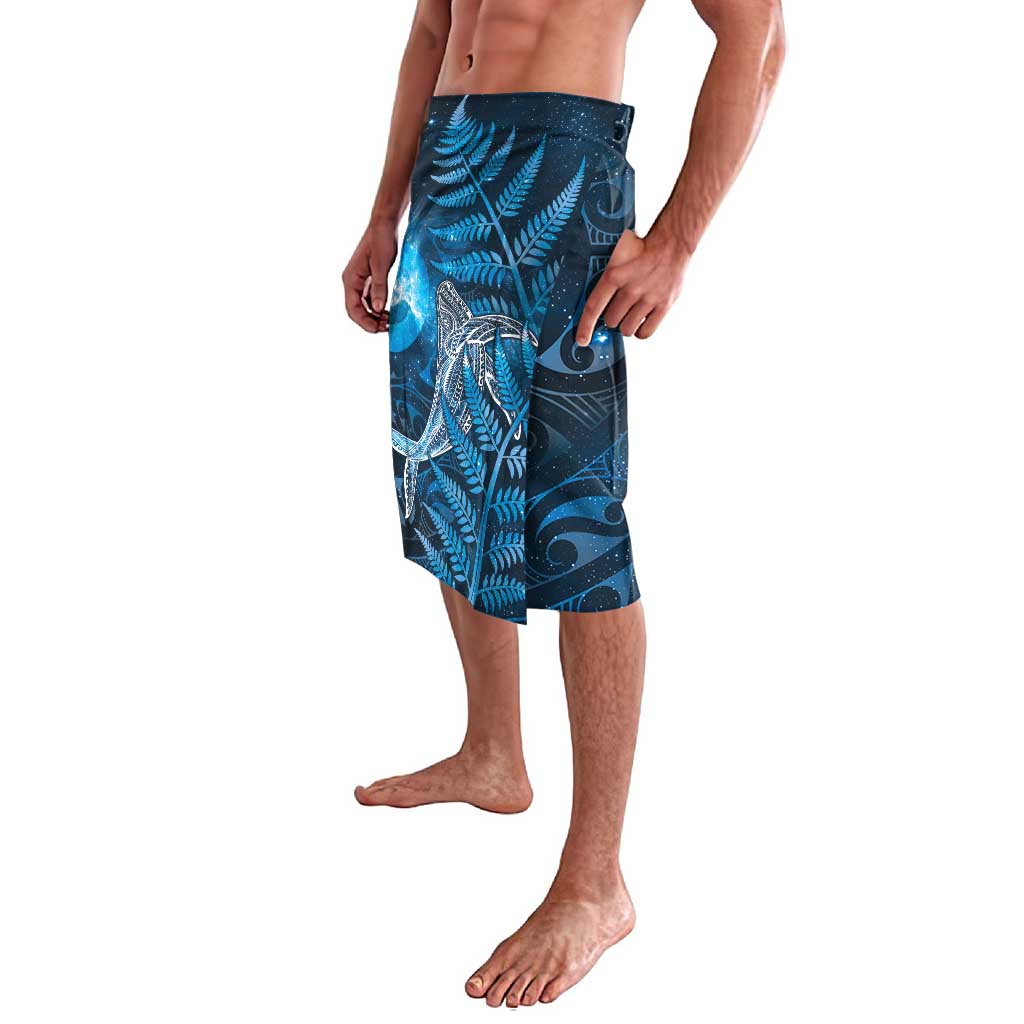 New Zealand Matariki Lavalava Maori Koru With Humpback Whale Blue