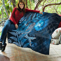 New Zealand Matariki Quilt Maori Koru With Humpback Whale Blue