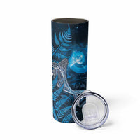 New Zealand Matariki Skinny Tumbler Maori Koru With Humpback Whale Blue