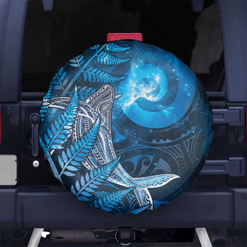 New Zealand Matariki Spare Tire Cover Maori Koru With Humpback Whale Blue