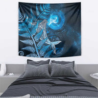 New Zealand Matariki Tapestry Maori Koru With Humpback Whale Blue