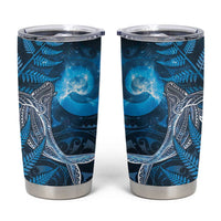 New Zealand Matariki Tumbler Cup Maori Koru With Humpback Whale Blue