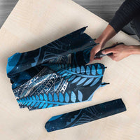 New Zealand Matariki Umbrella Maori Koru With Humpback Whale Blue