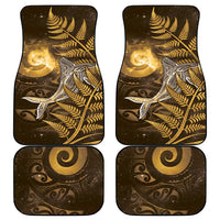 New Zealand Matariki Car Mats Maori Koru With Humpback Whale Gold