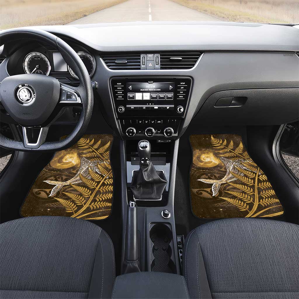 New Zealand Matariki Car Mats Maori Koru With Humpback Whale Gold