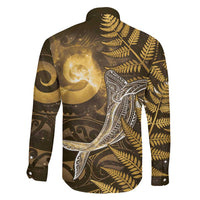 New Zealand Matariki Family Matching Puletasi and Hawaiian Shirt Maori Koru With Humpback Whale Gold LT05 - Polynesian Pride