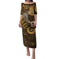 New Zealand Matariki Puletasi Maori Koru With Humpback Whale Gold