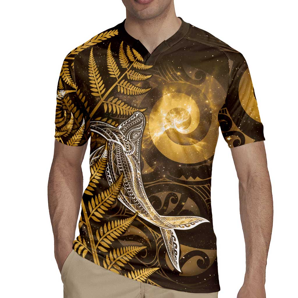New Zealand Matariki Rugby Jersey Maori Koru With Humpback Whale Gold