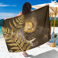 New Zealand Matariki Sarong Maori Koru With Humpback Whale Gold