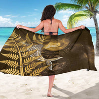 New Zealand Matariki Sarong Maori Koru With Humpback Whale Gold