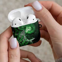 New Zealand Matariki AirPods Case Maori Koru With Humpback Whale Green