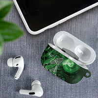 New Zealand Matariki AirPods Case Maori Koru With Humpback Whale Green