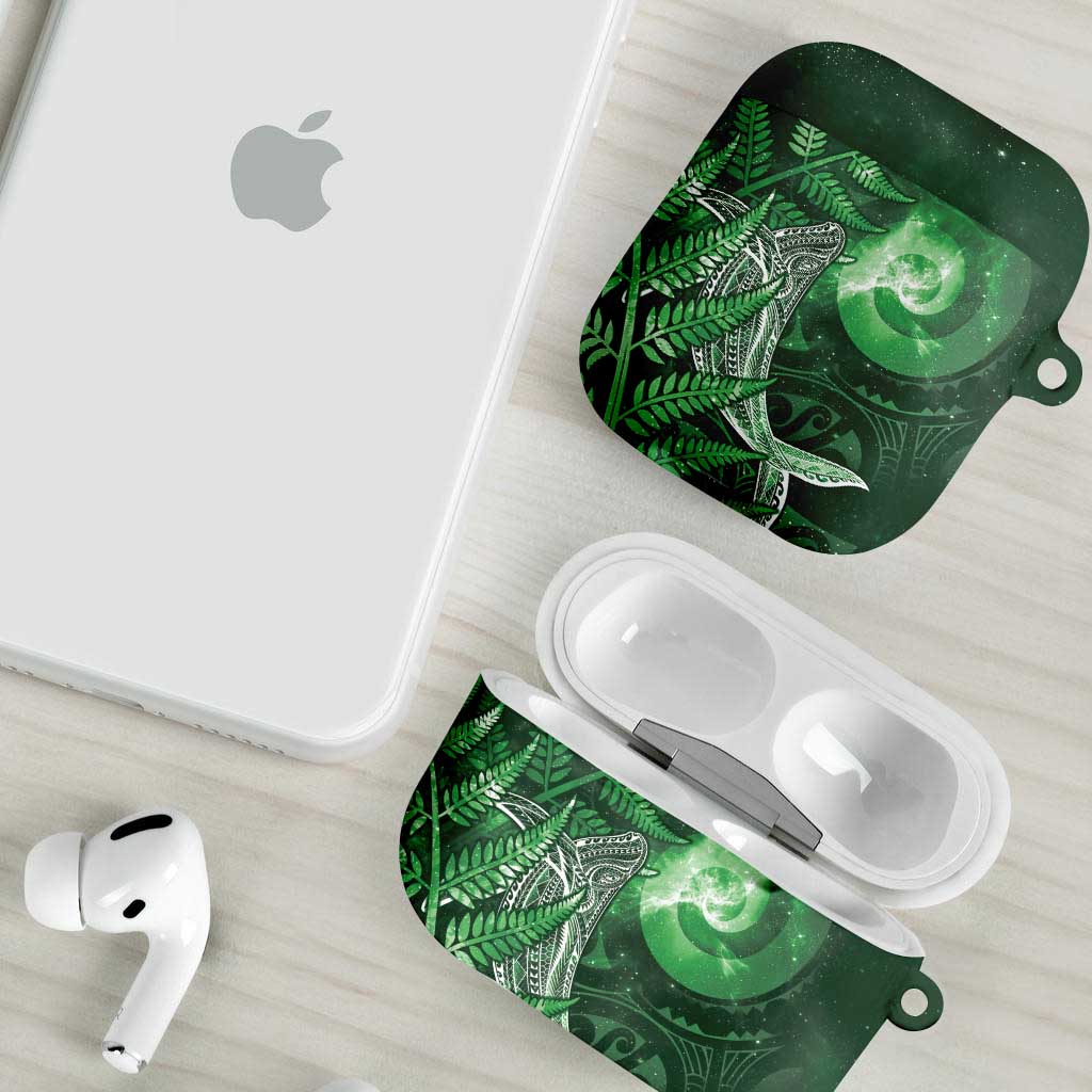 New Zealand Matariki AirPods Case Maori Koru With Humpback Whale Green