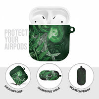New Zealand Matariki AirPods Case Maori Koru With Humpback Whale Green