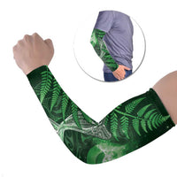 New Zealand Matariki Arm Sleeves Maori Koru With Humpback Whale Green