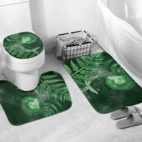 New Zealand Matariki Bathroom Set Maori Koru With Humpback Whale Green