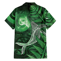 New Zealand Matariki Family Matching Tank Maxi Dress and Hawaiian Shirt Maori Koru With Humpback Whale Green LT05 - Polynesian Pride
