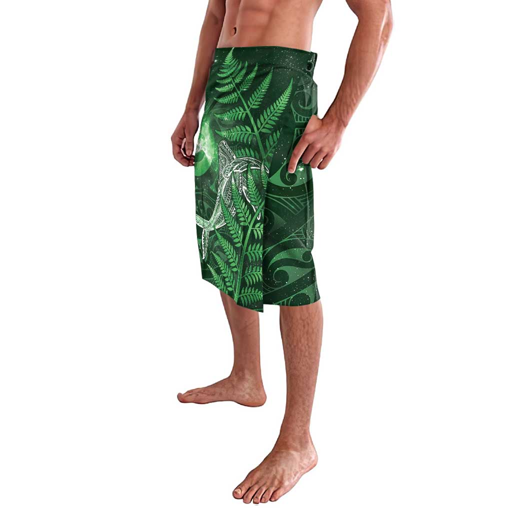 New Zealand Matariki Lavalava Maori Koru With Humpback Whale Green