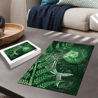 New Zealand Matariki Puzzle Maori Koru With Humpback Whale Green