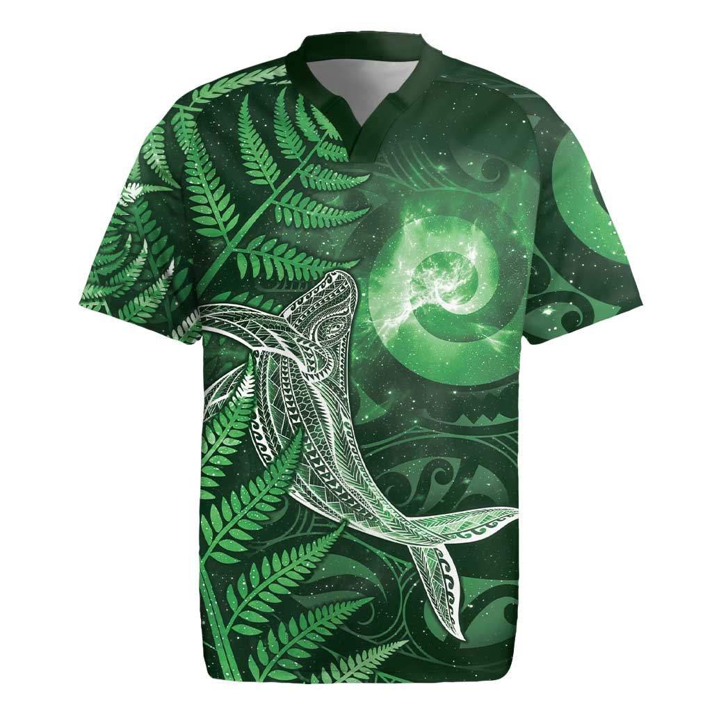 New Zealand Matariki Rugby Jersey Maori Koru With Humpback Whale Green