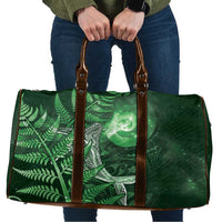 New Zealand Matariki Travel Bag Maori Koru With Humpback Whale Green