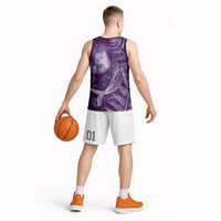 New Zealand Matariki Basketball Jersey Maori Koru With Humpback Whale Purple