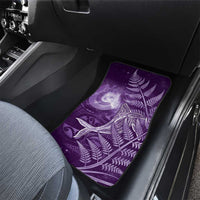New Zealand Matariki Car Mats Maori Koru With Humpback Whale Purple