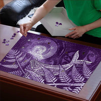 New Zealand Matariki Puzzle Maori Koru With Humpback Whale Purple