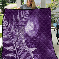 New Zealand Matariki Quilt Maori Koru With Humpback Whale Purple