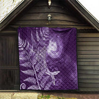 New Zealand Matariki Quilt Maori Koru With Humpback Whale Purple