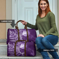New Zealand Matariki Travel Bag Maori Koru With Humpback Whale Purple