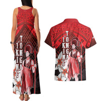The First King Of Tonga Couples Matching Tank Maxi Dress and Hawaiian Shirt Tongan Pride