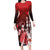 The First King Of Tonga Family Matching Long Sleeve Bodycon Dress and Hawaiian Shirt Tongan Pride
